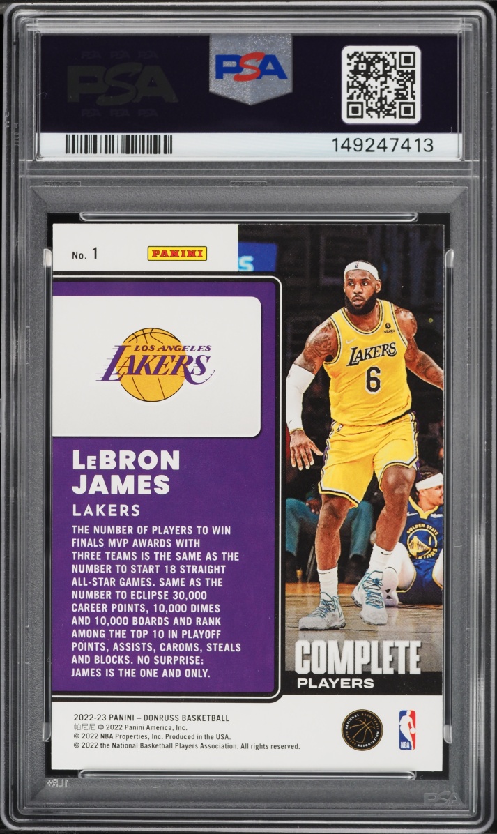 2022 Donruss Complete Players LeBron James #1 PSA 9 MINT