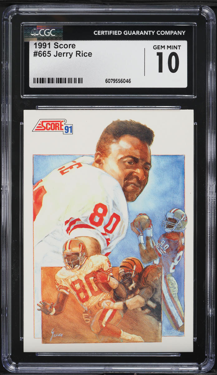 1991 Score Football Jerry Rice #665 CGC 10 GEM MINT