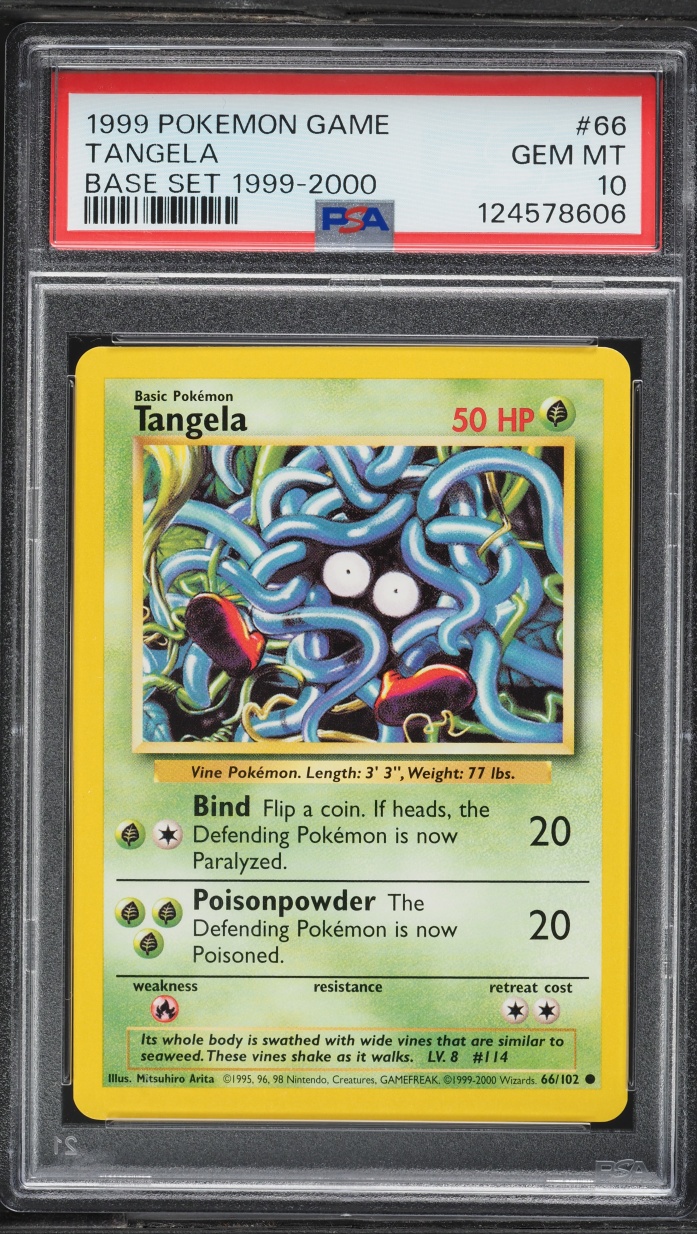 1999-2000 Pokemon Base Set Tangela #66 PSA 10 GEM MINT