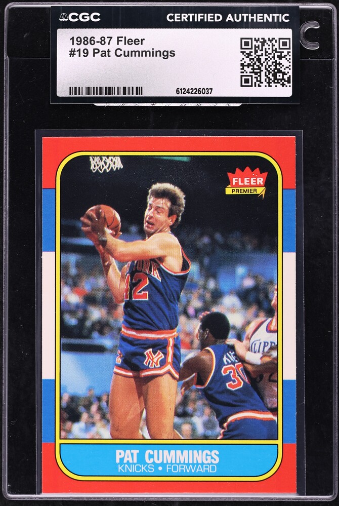 1986 Fleer Basketball Pat Cummings #19 CGC AUTH
