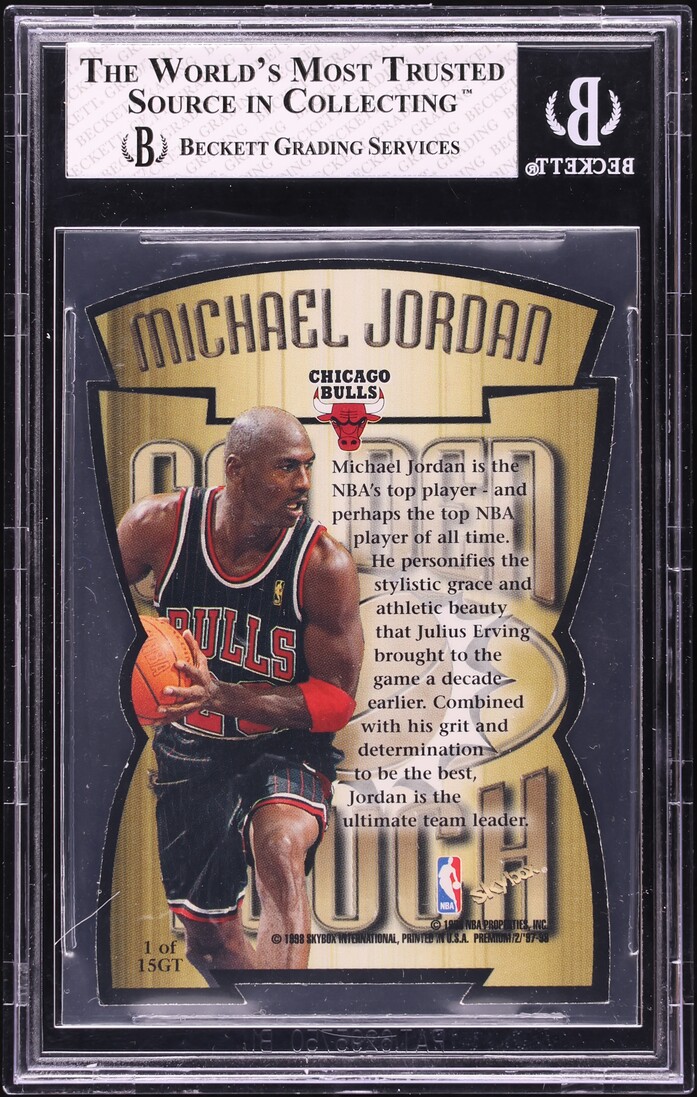1997 Skybox Premium Golden Touch Die-Cut Michael Jordan #GT1 BGS 8