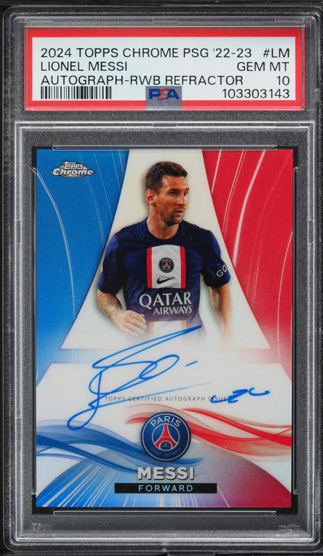 2024 Topps Chrome Paris Saint-Germain '22 Refractor Lionel Messi