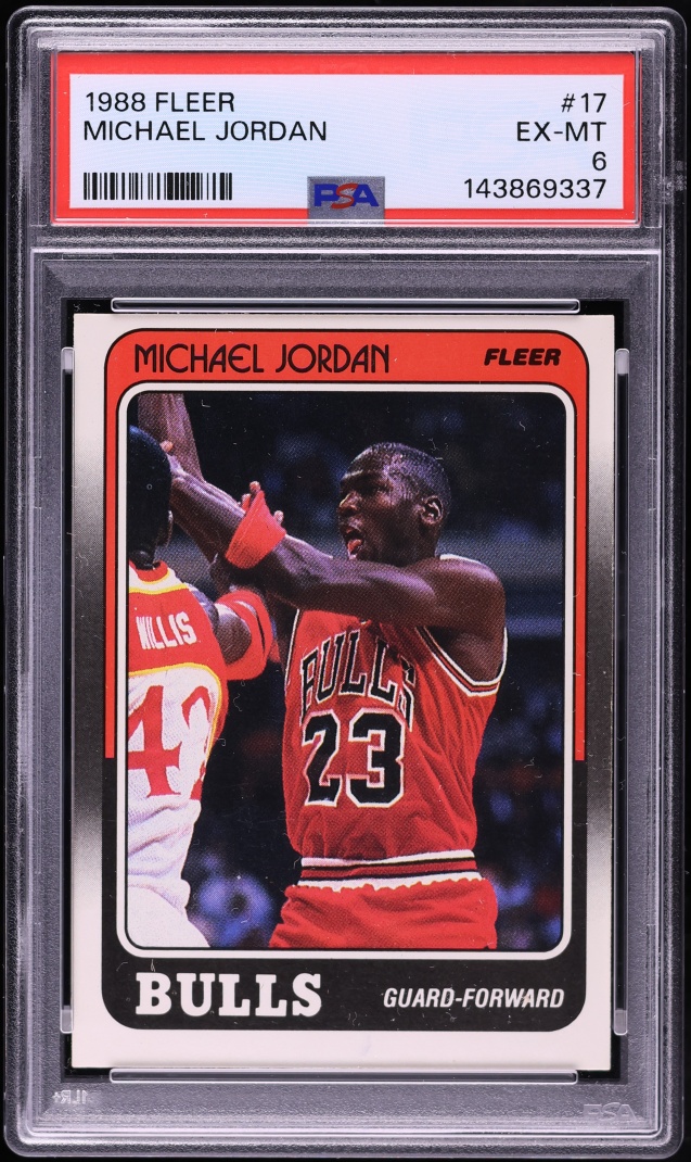 1988 Fleer Basketball Michael Jordan #17 PSA 6 EXMT