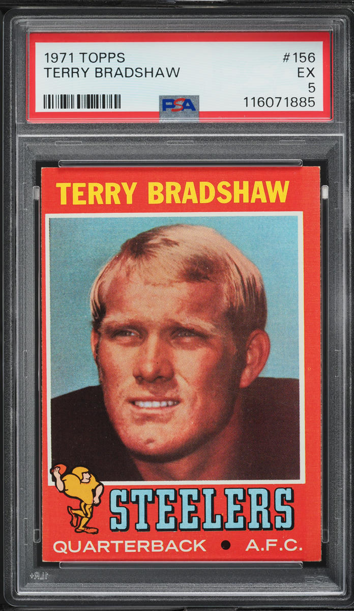1971 Topps Football Terry Bradshaw ROOKIE #156 PSA 5 EX