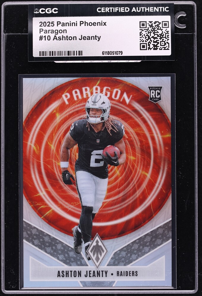 2025 Panini Phoenix Paragon Ashton Jeanty ROOKIE #10 CGC AUTH