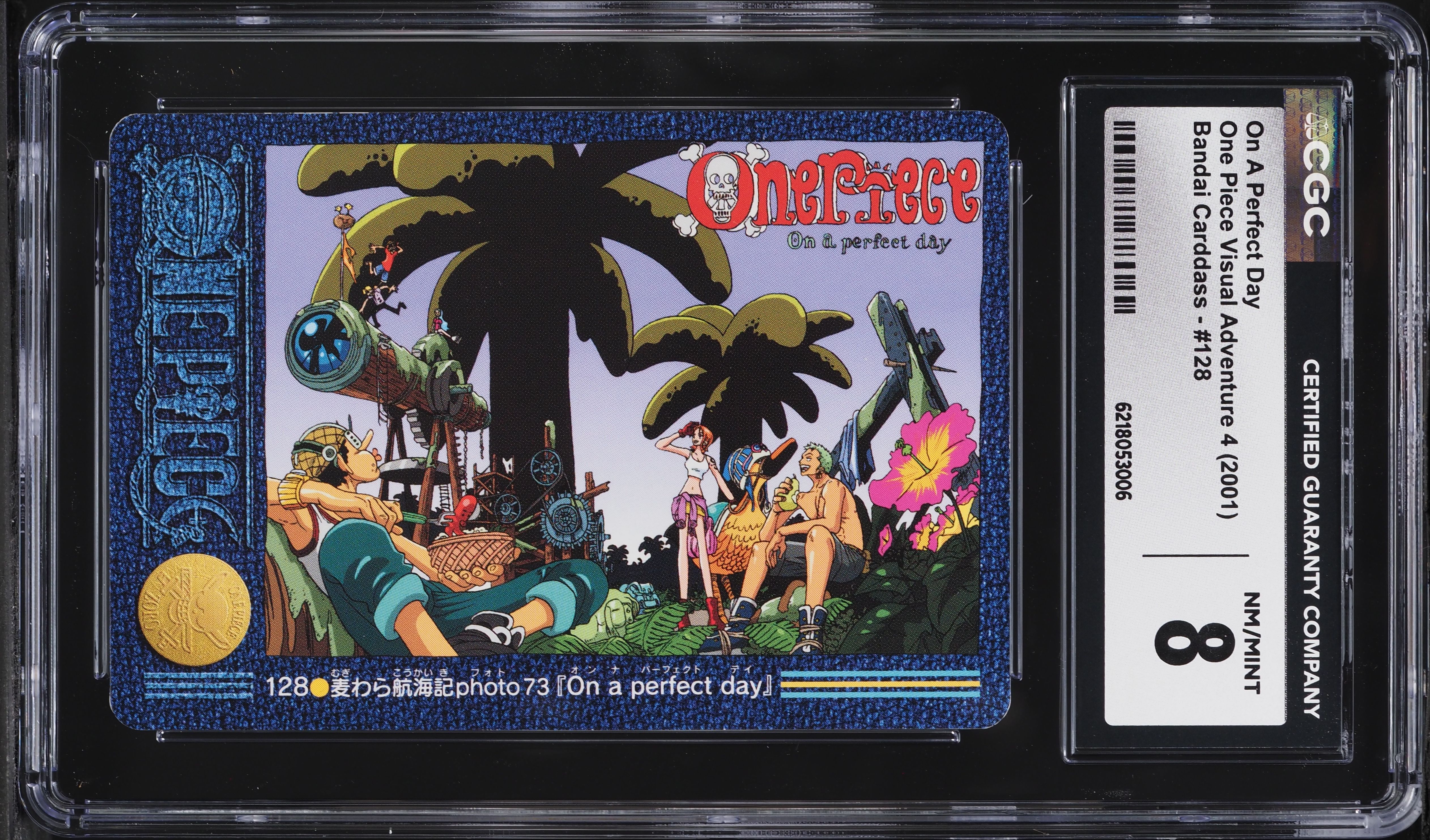 2001 One Piece Japanese Visual Adventure Bandai Carddass 4 On A Perfect Day #128 CGC 8 NM-MT