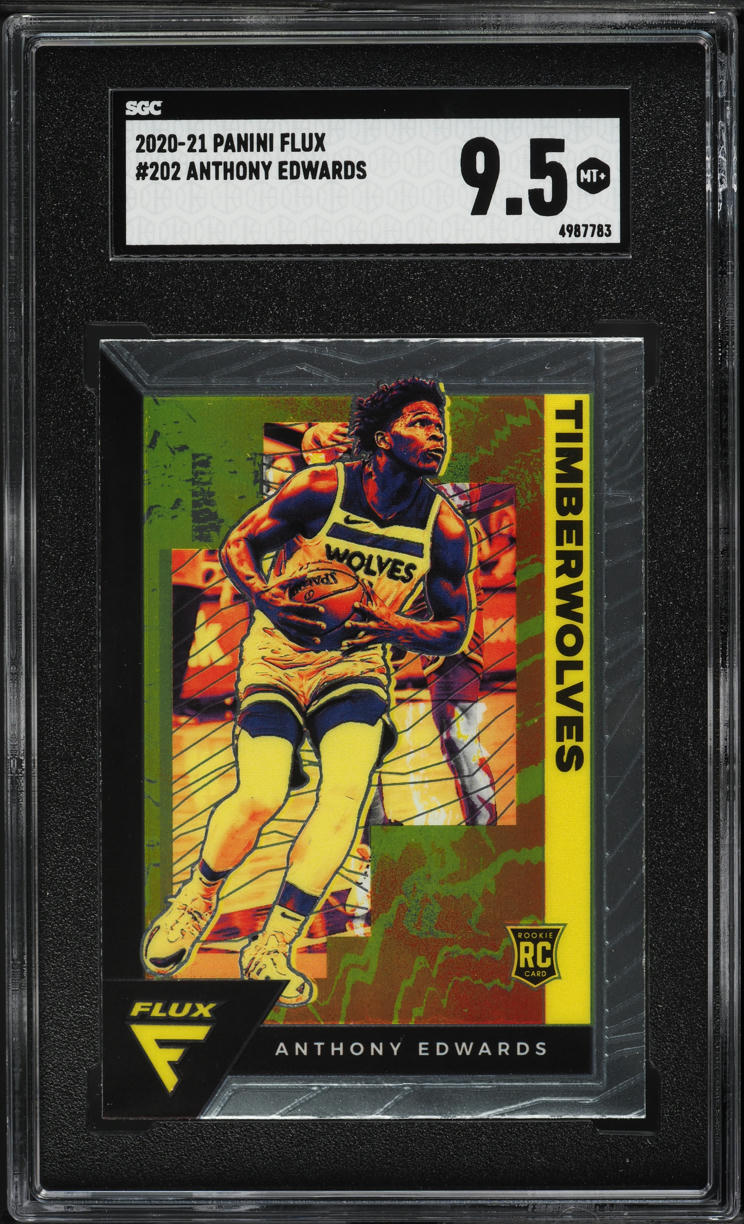 2020 Panini Flux Anthony Edwards ROOKIE #202 SGC 9.5 MINT+