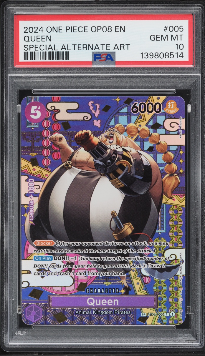 2024 One Piece Two Legends SP Alt Art Queen #ST04-005 PSA 10 GEM MINT