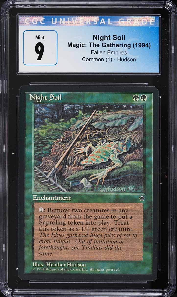 1994 Magic The Gathering MTG Fallen Empires Night Soil CGC 9 MINT on ...
