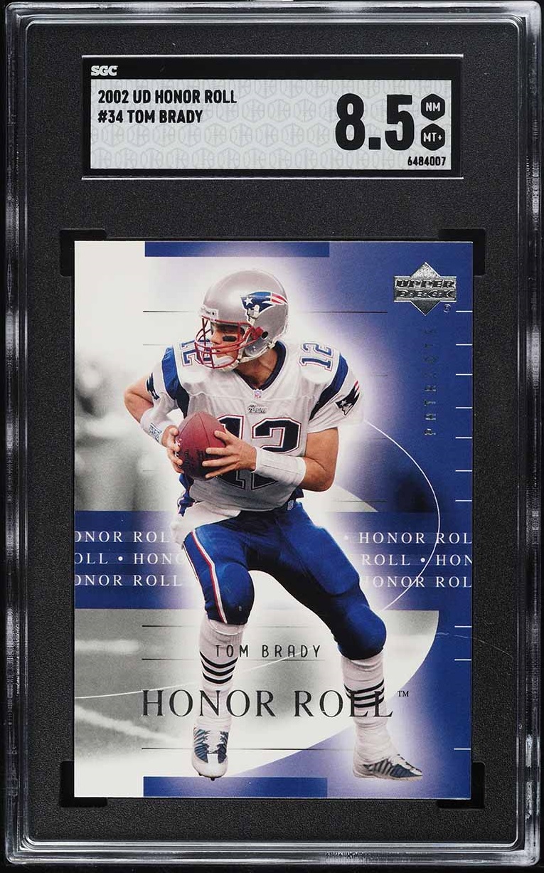 2002 Upper Deck Honor Roll Tom Brady #34 SGC 8.5 NM-MT+
