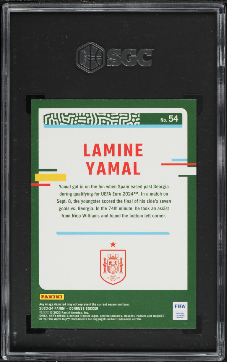 2023 Donruss Silver Lamine Yamal ROOKIE #54 SGC 9.5 MINT+
