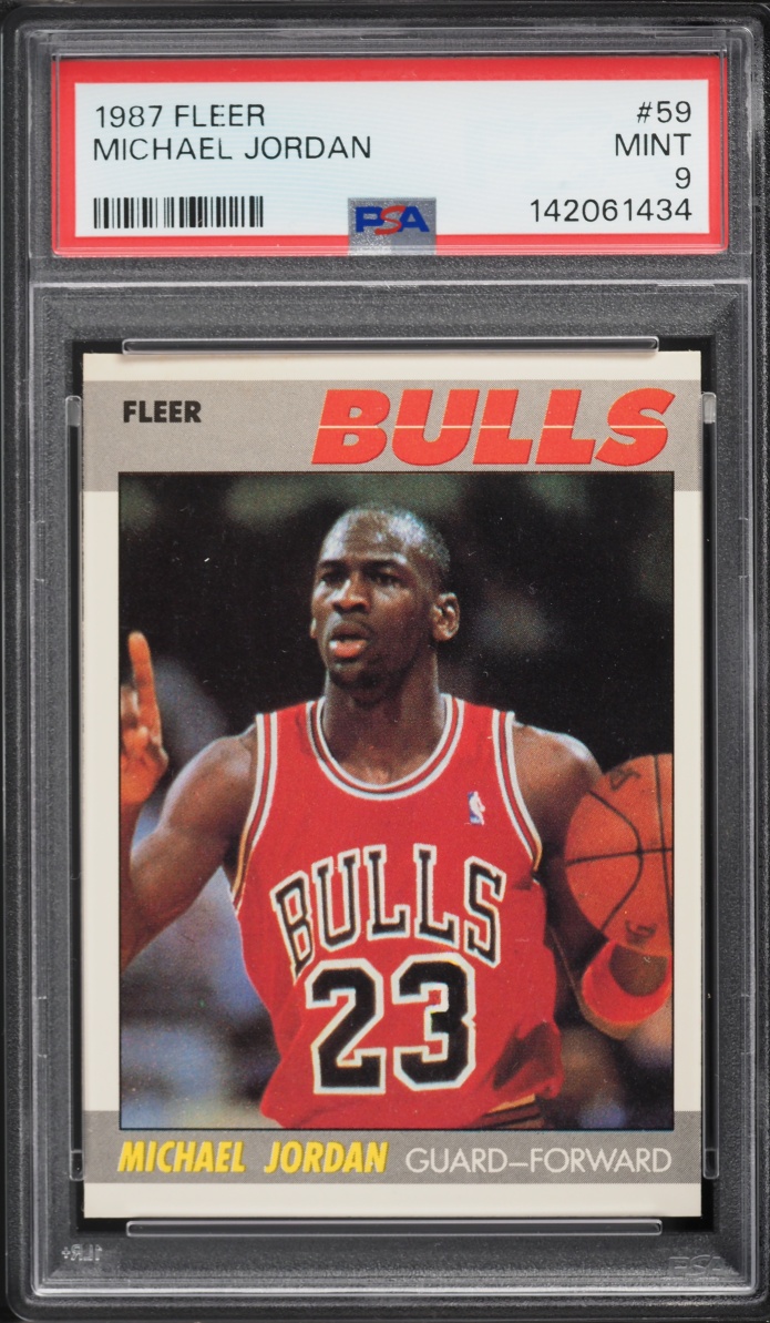 1987 Fleer Basketball Michael Jordan #59 PSA 9 MINT