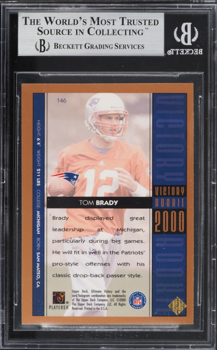 2000 Ultimate Victory Parallel Tom Brady ROOKIE #146 BGS 8.5 NM-MT+