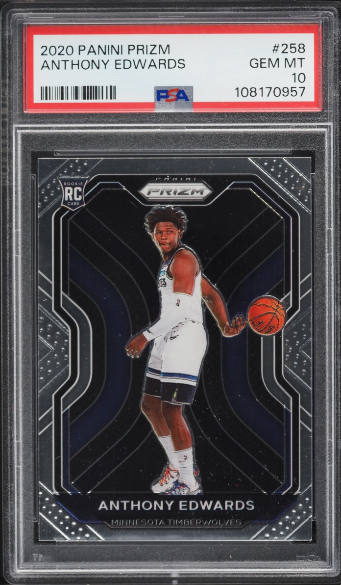 2020 Panini Prizm Anthony Edwards ROOKIE #258 PSA 10 GEM MINT