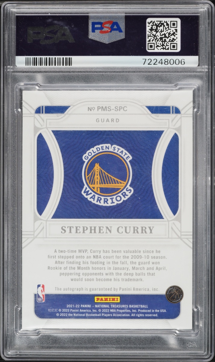 2021 National Treasures Penmanship Gold Stephen Curry AUTO DNA 9 /10 #PMS-SPC PSA 9 MINT