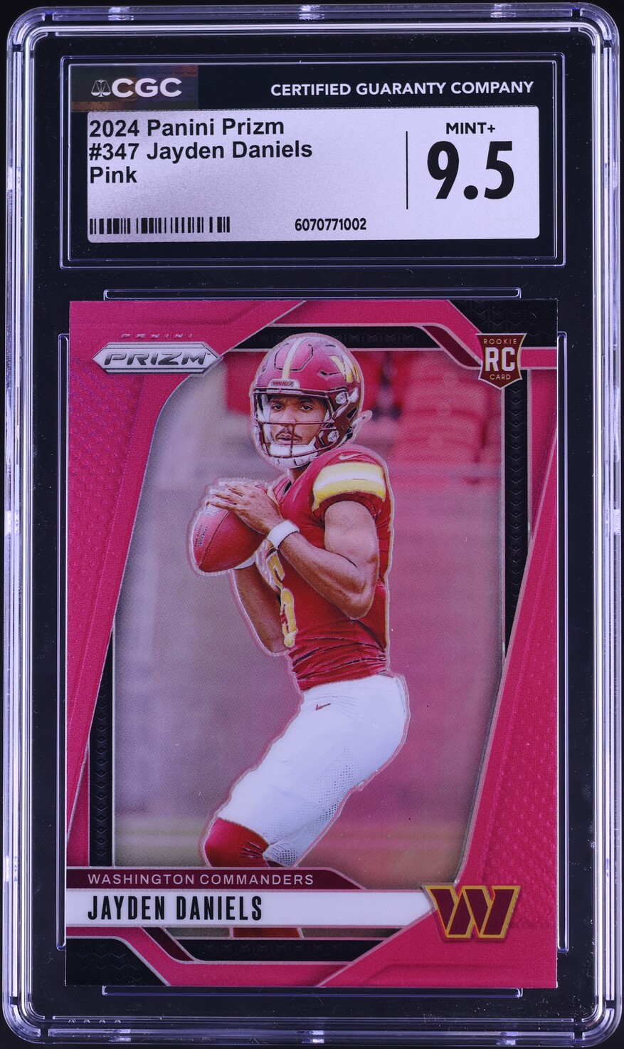2024 Panini Prizm Pink Jayden Daniels ROOKIE #347 CGC 9.5 MINT+