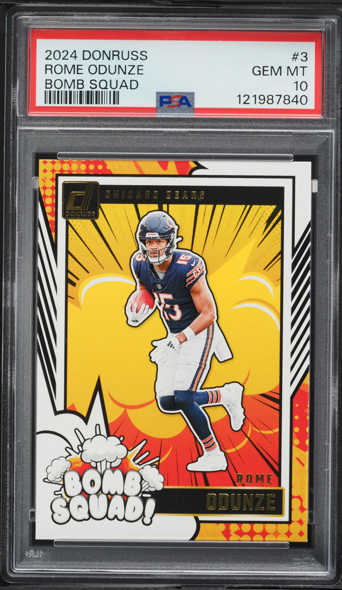 2024 Donruss Bomb Squad Rome Odunze ROOKIE #3 PSA 10 GEM MINT