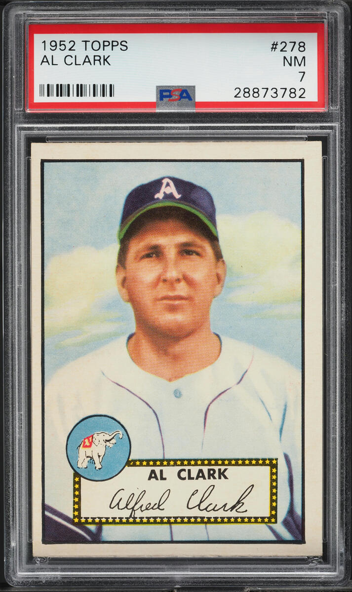 1952 Topps Al Clark #278 PSA 7 NRMT