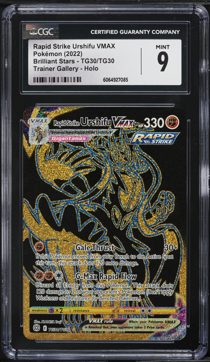 2022 Pokemon SWSH Brilliant Stars Rapid Strike Urshifu VMAX #TG30 CGC 9 MINT
