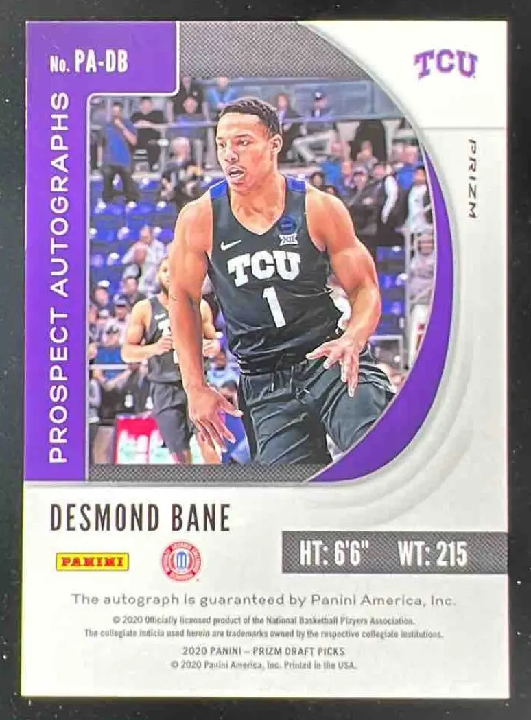 2020-21 Panini Prizm Draft Collegiate Red Ice Prizm #PA-DB Desmond