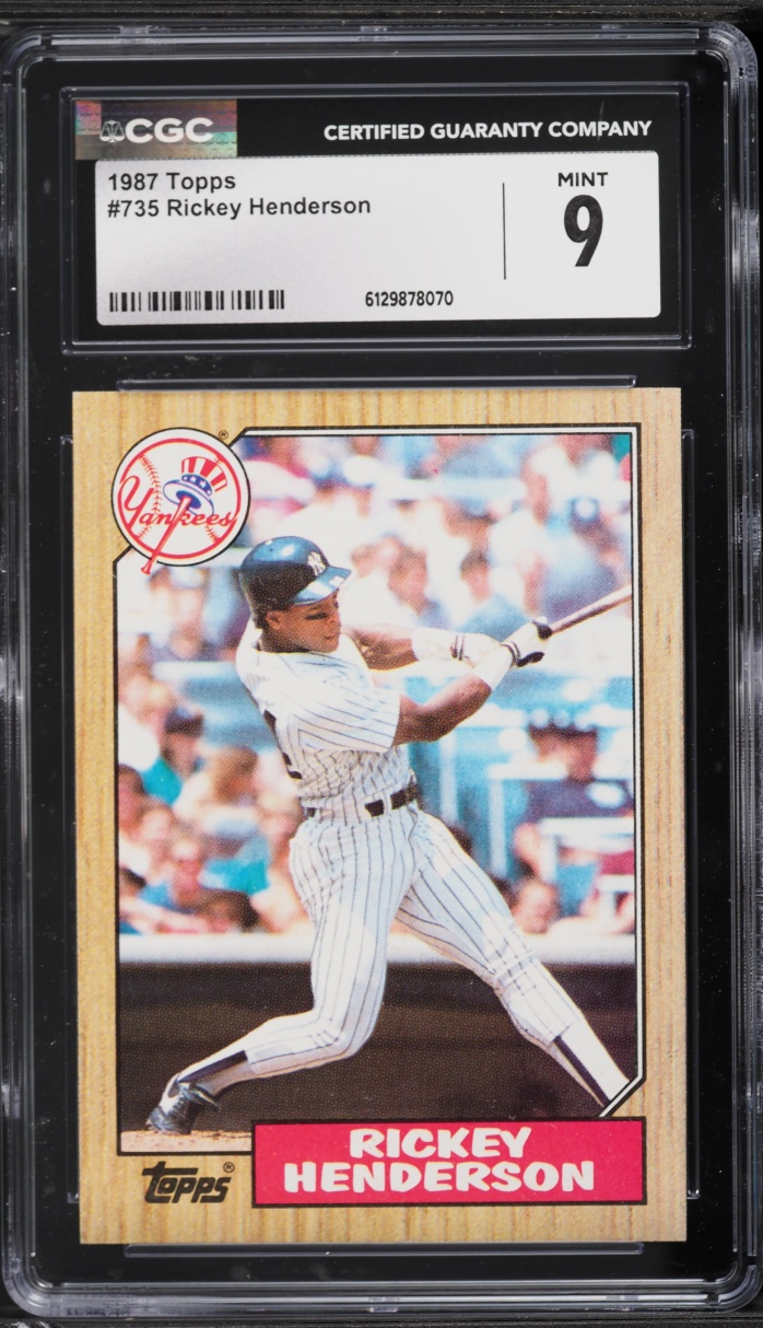 1987 Topps Rickey Henderson #735 CGC 9 MINT