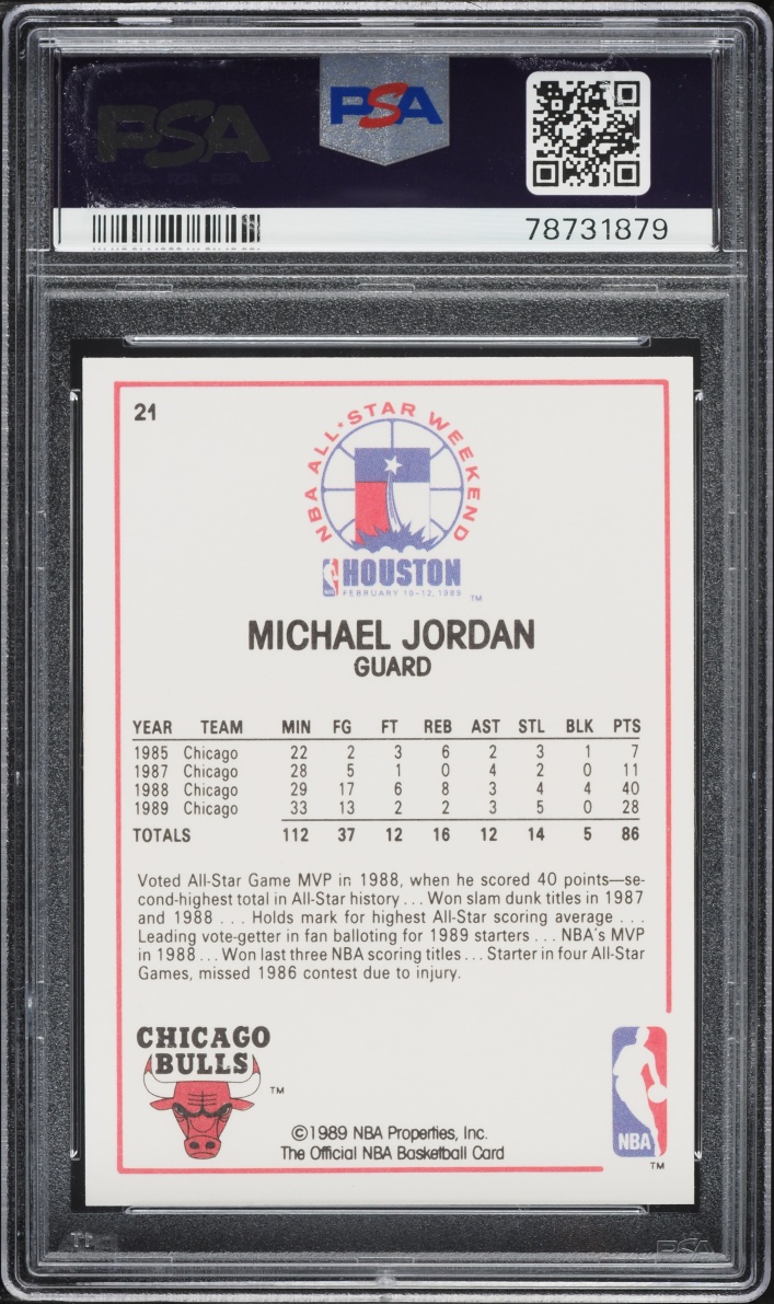 1989 Hoops All Star Michael Jordan #21 PSA 10 GEM MINT