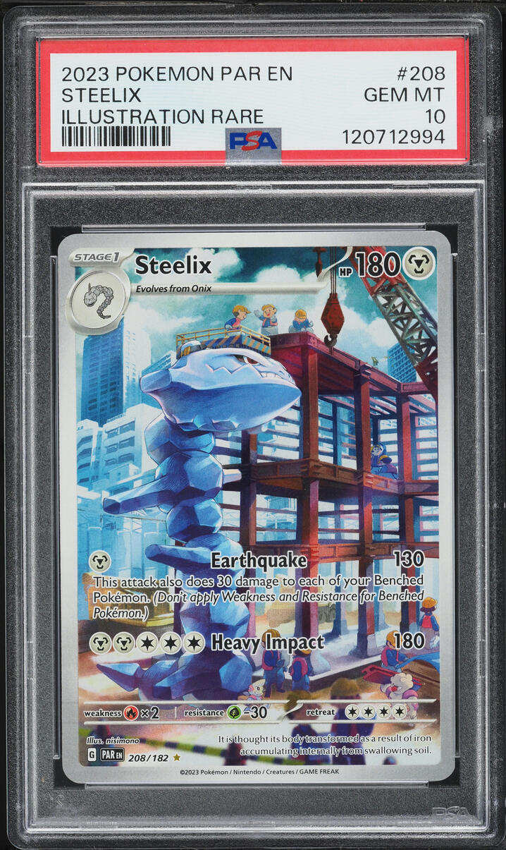2023 Pokemon Scarlet & Violet Paradox Rift IR Steelix #208 PSA 10 GEM MINT