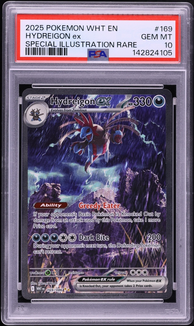 2025 Pokemon Scarlet & Violet White Flare SIR Hydreigon Ex #169 PSA 10 GEM MINT
