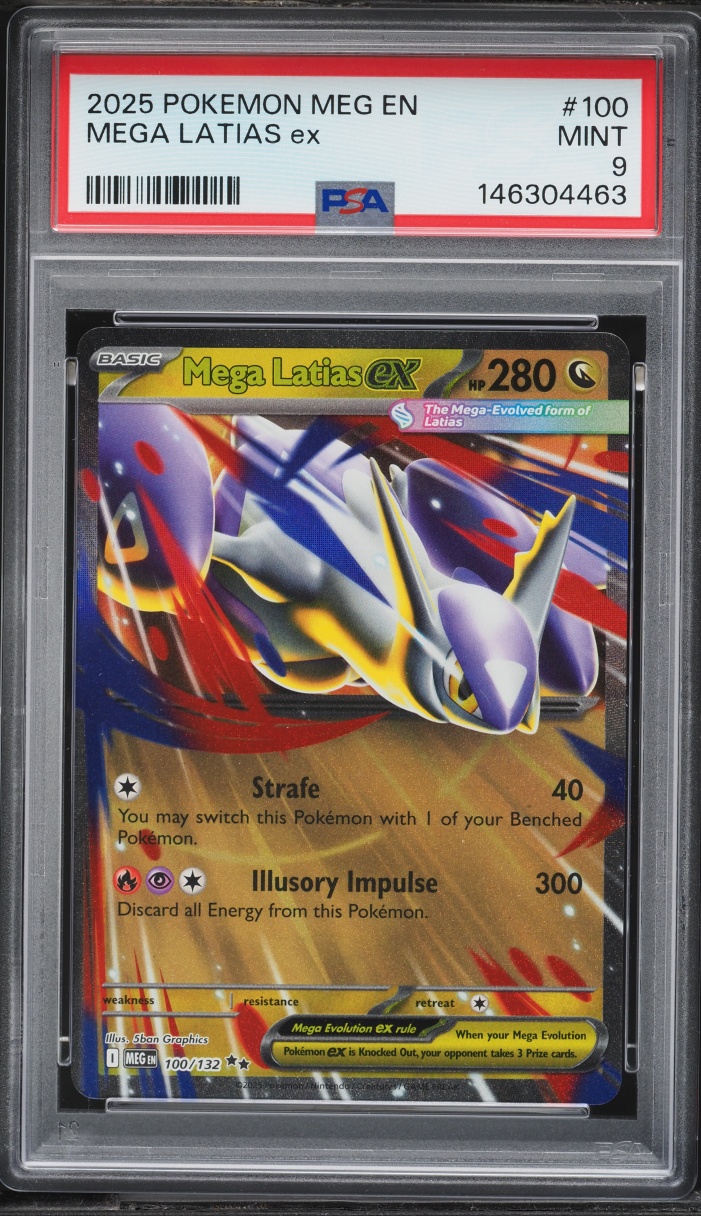 2025 Pokemon Mega Evolution Holo Mega Latias ex #100 PSA 9 MINT