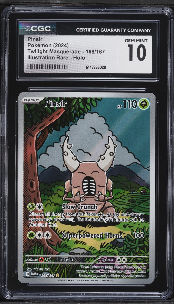 2024 Pokemon Scarlet & Violet Twilight Masquerade IR Pinsir #168 CGC 10 GEM MINT