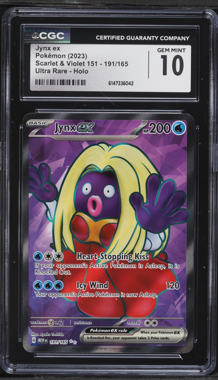 2023 Pokemon Scarlet & Violet 151 Full Art Jynx ex #191 CGC 10 GEM MINT