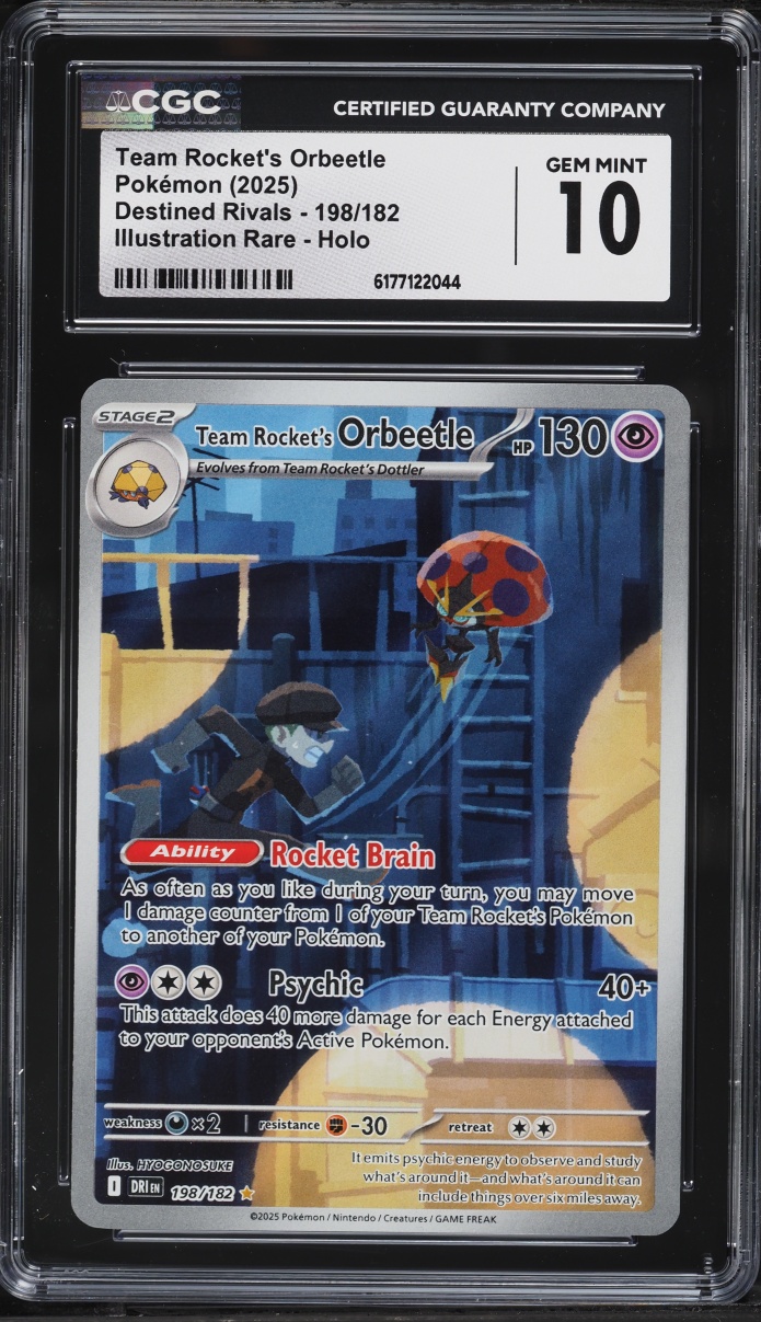 2025 Pokemon Scarlet & Violet Destined Rivals IR Team Rocket's Orbeetle #198 CGC 10 GEM MINT