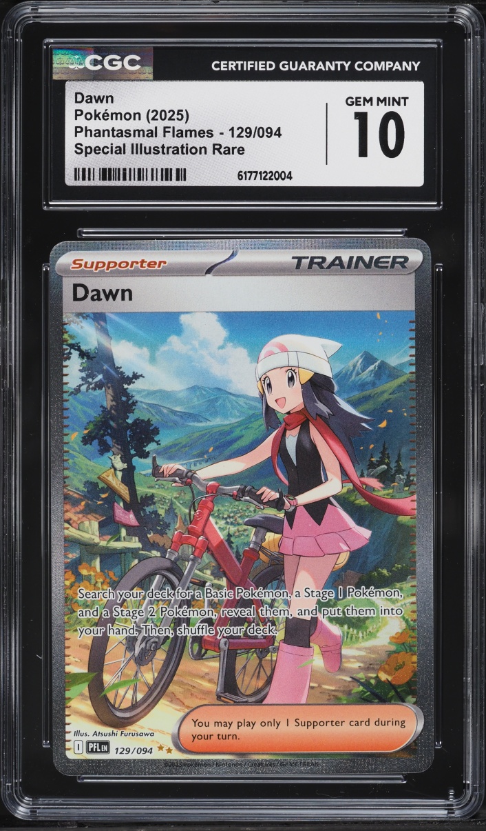 2025 Pokemon Mega Evolution Phantasmal Flames SIR Dawn #129 CGC 10 GEM MINT