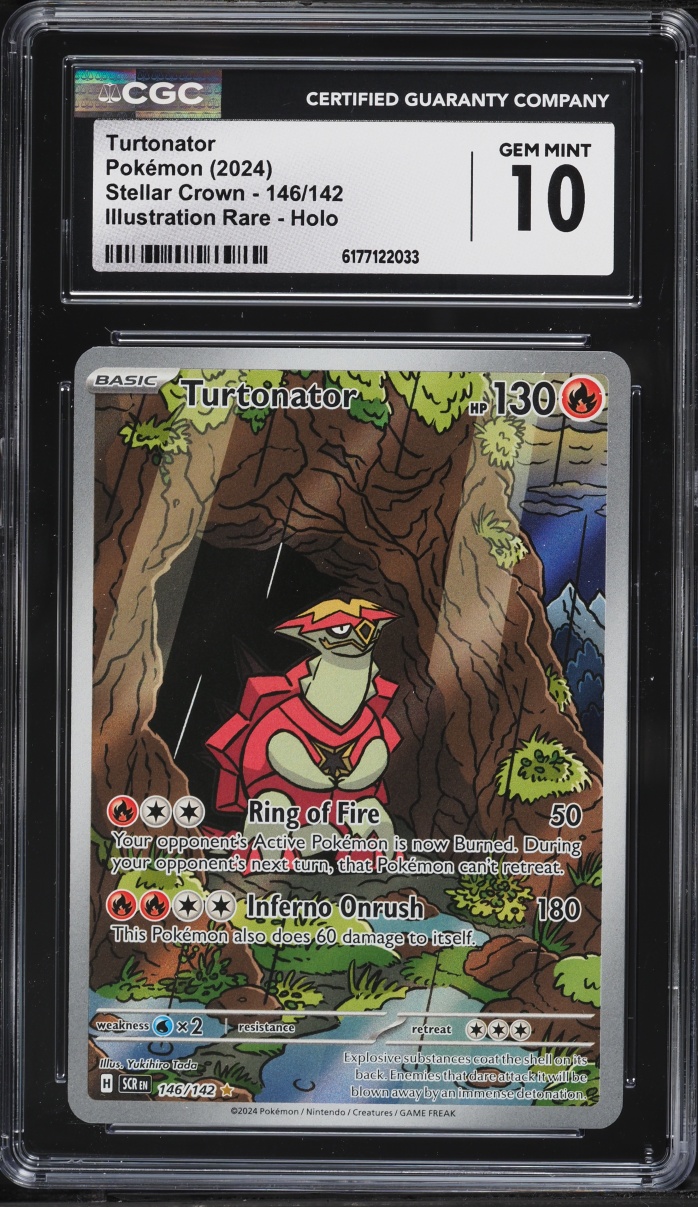 2024 Pokemon Scarlet & Violet Stellar Crown IR Turtonator #146 CGC 10 GEM MINT