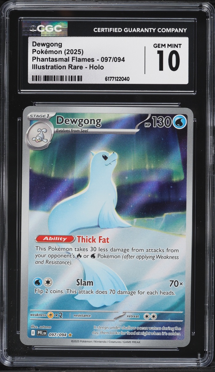 2025 Pokemon Mega Evolution Phantasmal Flames IR Dewgong #97 CGC 10 GEM MINT