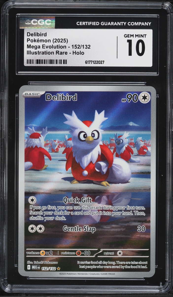2025 Pokemon Mega Evolution IR Delibird #152 CGC 10 GEM MINT