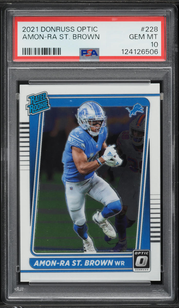 2021 Donruss Optic Amon-Ra St. Brown ROOKIE #228 PSA 10 GEM MINT