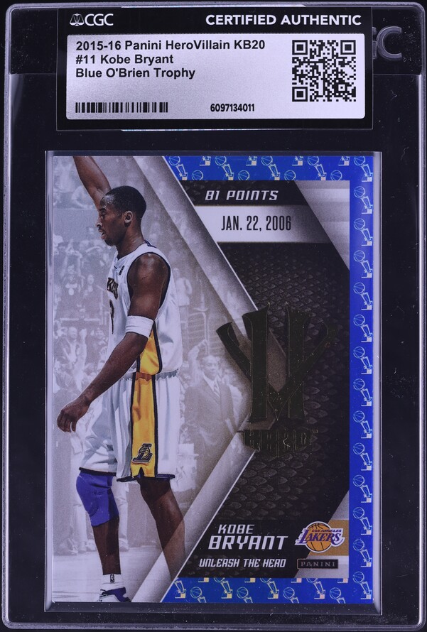 2015 Panini Excalibur Kaboom! Kobe Bryant #1 BGS 9.5 GEM MINT on