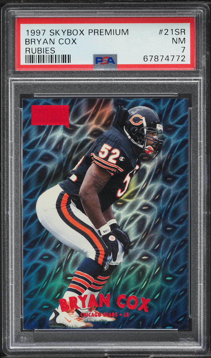 1997 Skybox Premium Rubies Bryan Cox /50 #21SR PSA 7 NRMT