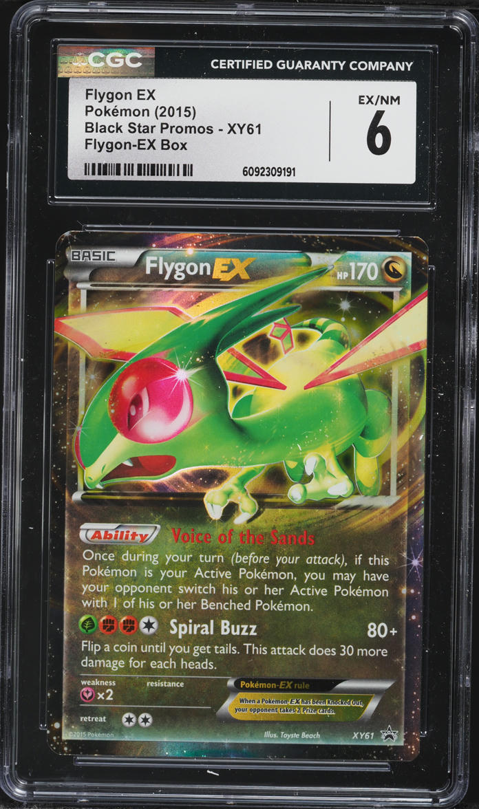 2015 Pokemon XY Black Star Promo Flygon EX #XY61 CGC 6 EXMT