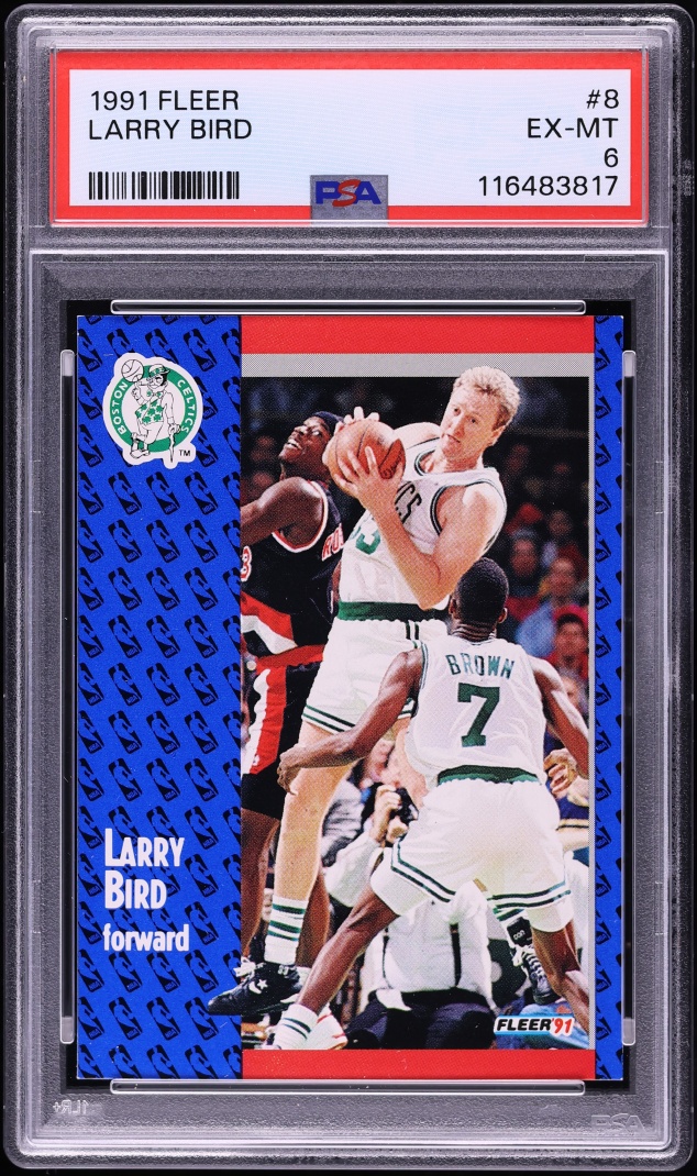 1991 Fleer Basketball Larry Bird #8 PSA 6 EXMT
