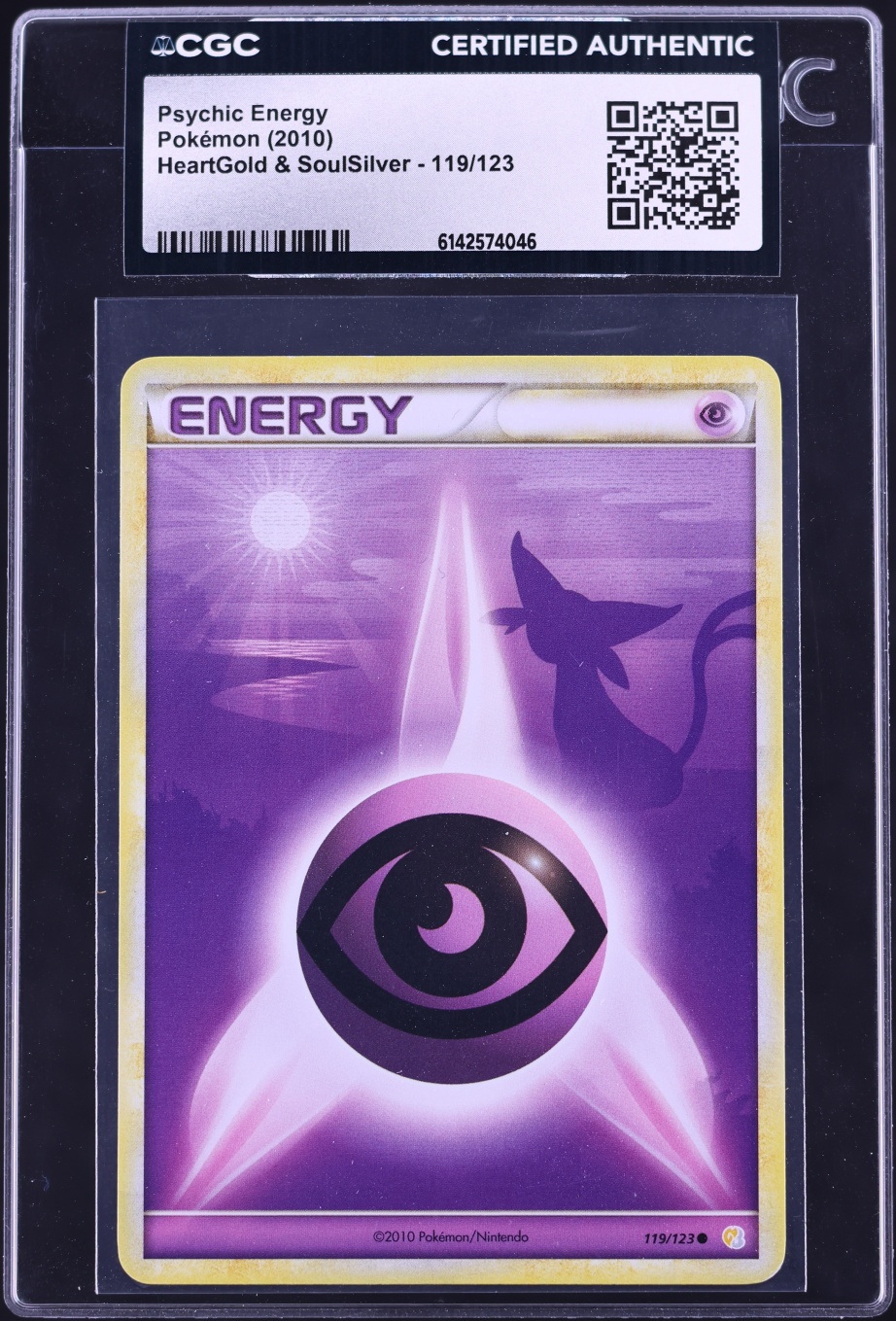 2010 Pokemon HeartGold & SoulSilver Psychic Energy #119 CGC AUTH