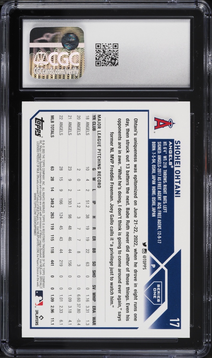 2023 Topps 1st Edition Shohei Ohtani #17 CGC 10 GEM MINT