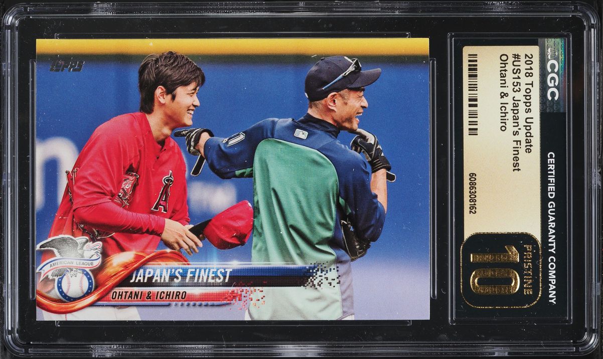 2018 Topps Update Japan's Finest Ichiro & Shohei Ohtani ROOKIE #US153 CGC 10 PRISTINE