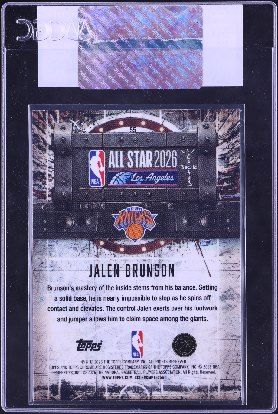2025 Topps Cactus Jack X ASG Jalen Brunson #55 CGC AUTH