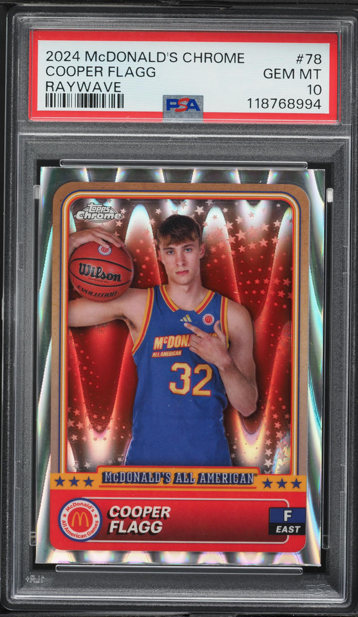 2024 Topps Chrome McDonald's All American Raywave Cooper Flagg ROOKIE #78 PSA 10 GEM MINT
