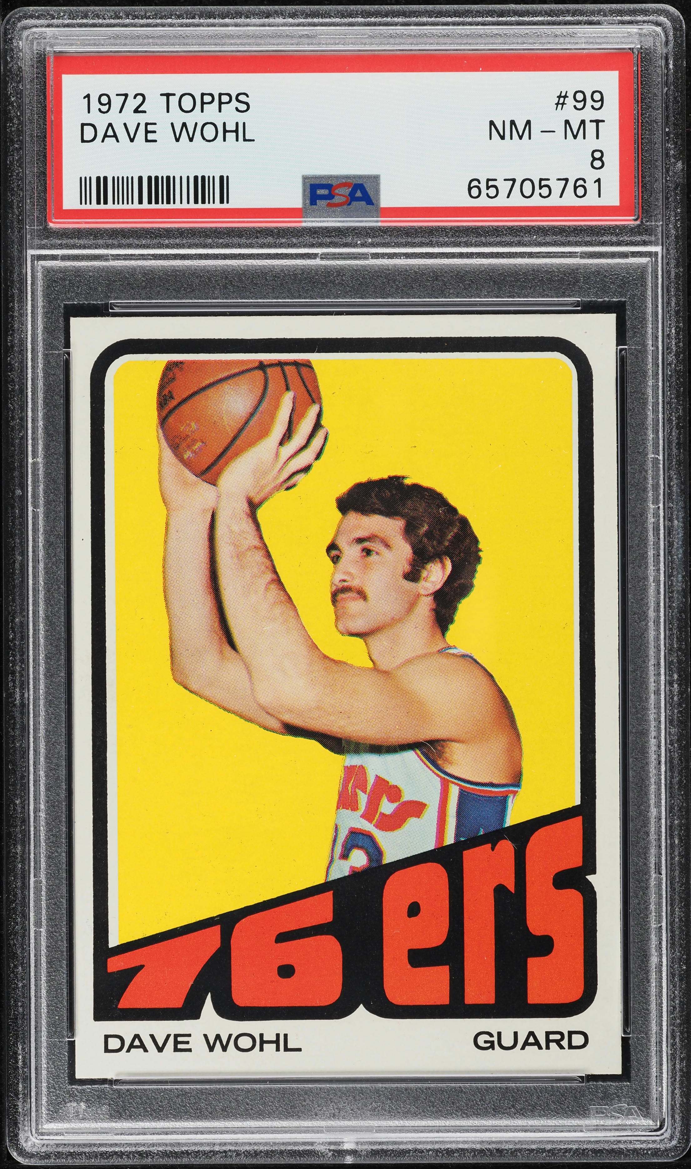 1972 Topps Basketball Dave Wohl #99 PSA 8 NM-MT