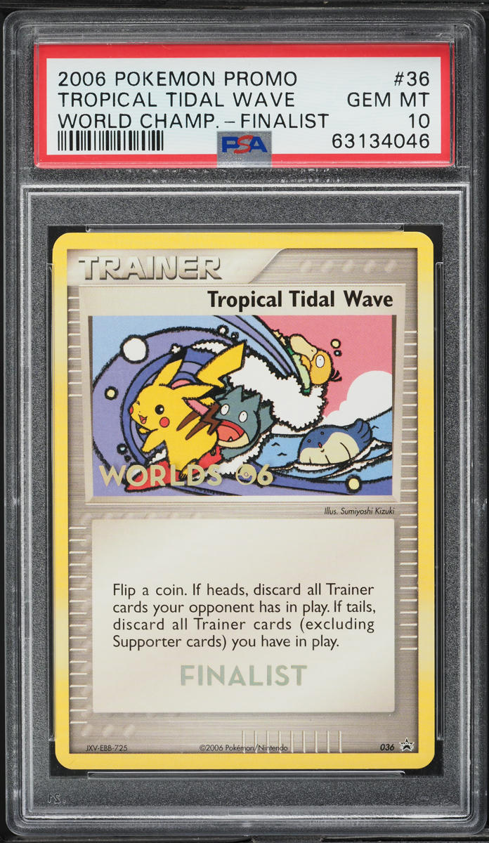 2006 Pokemon World Championships Promo Finalist Tropical Tidal Wave #36 PSA 10