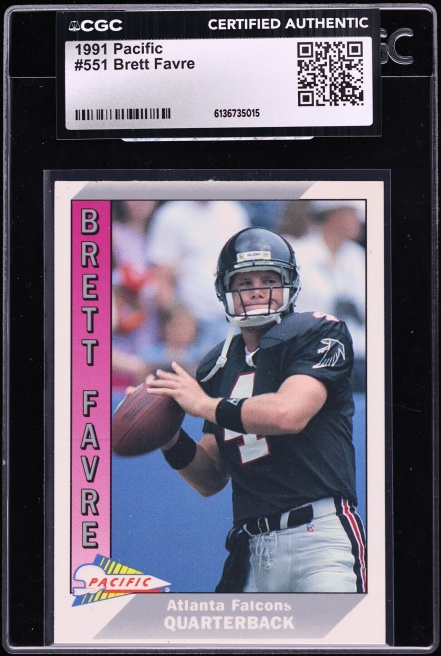 1991 Pacific Football Brett Favre ROOKIE #551 CGC AUTH