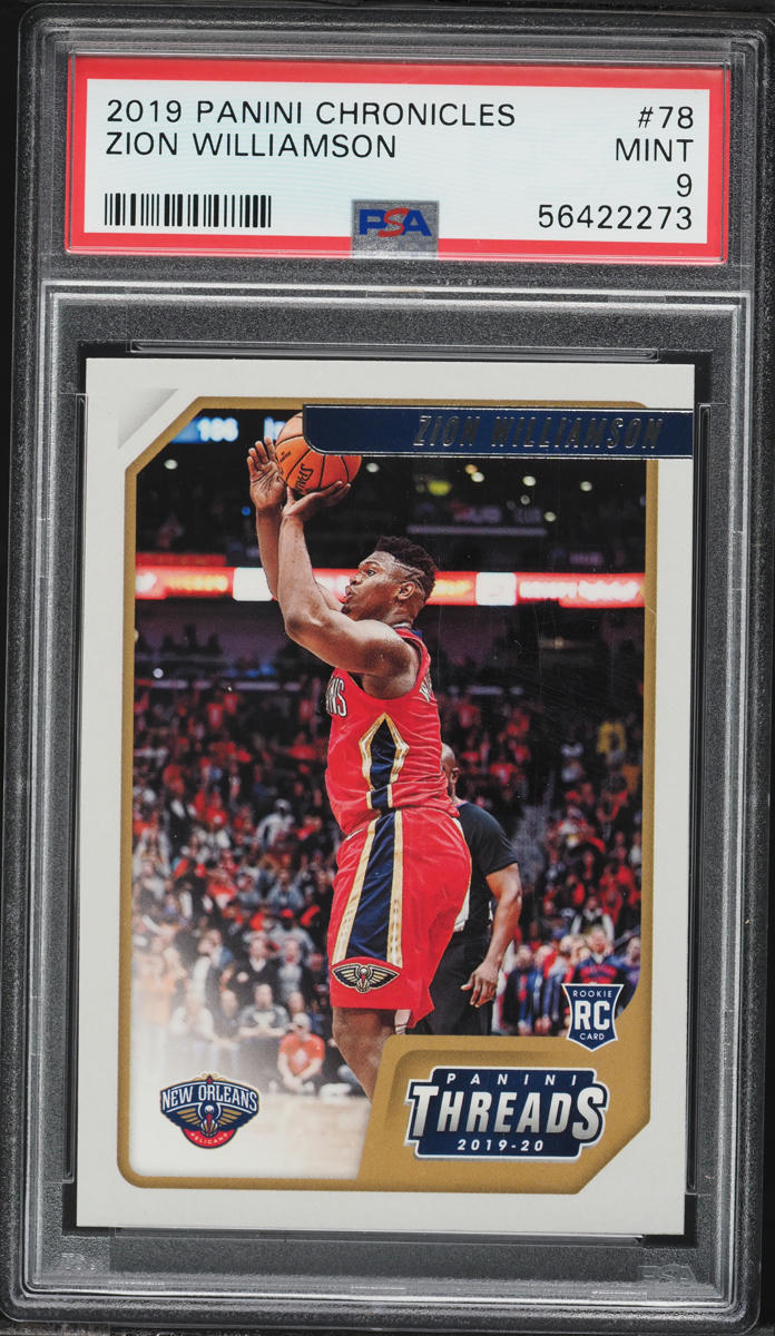 2019 Panini Chronicles Threads Zion Williamson ROOKIE #78 PSA 9 MINT